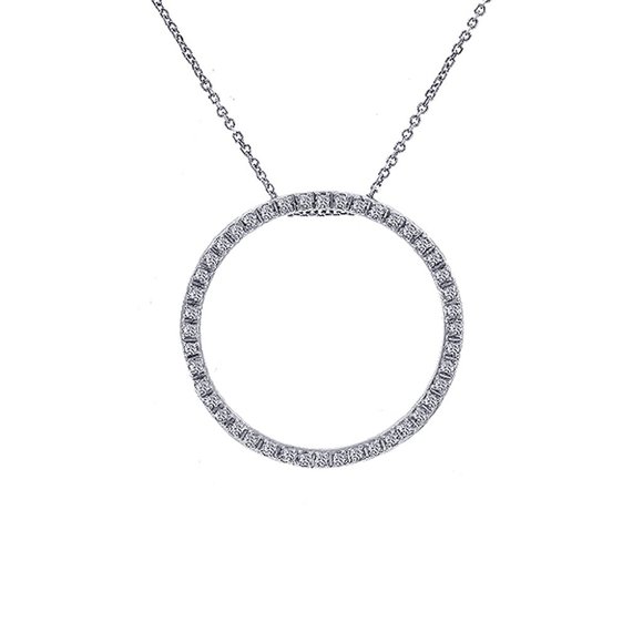0.45 Carat Diamond Sparkling Eternity Pendant - Picture 1 of 10